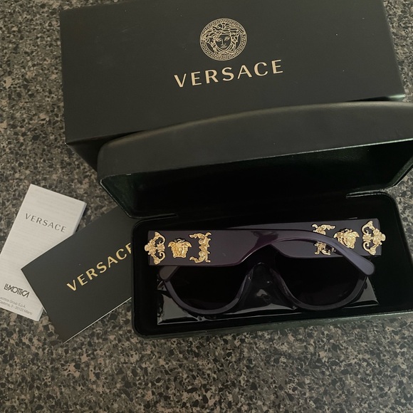 Versace Purple and Gold Sunglasses